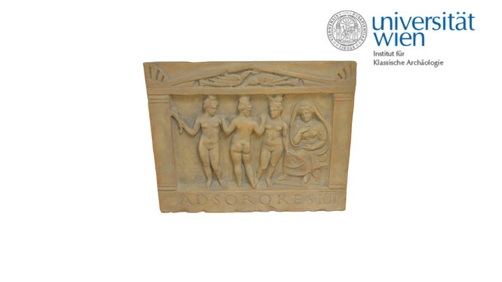 Grabrelief mit der drei Grazien, Inv.Nr.4400 3D Model