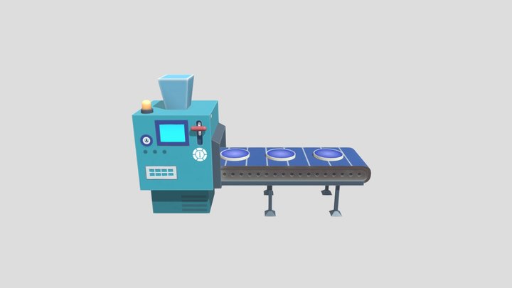 Stylized conveyor belt machine