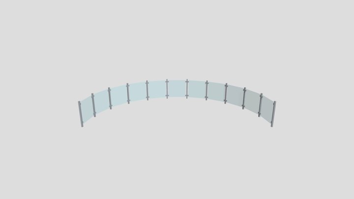 Straight Glass Curve 3D Model