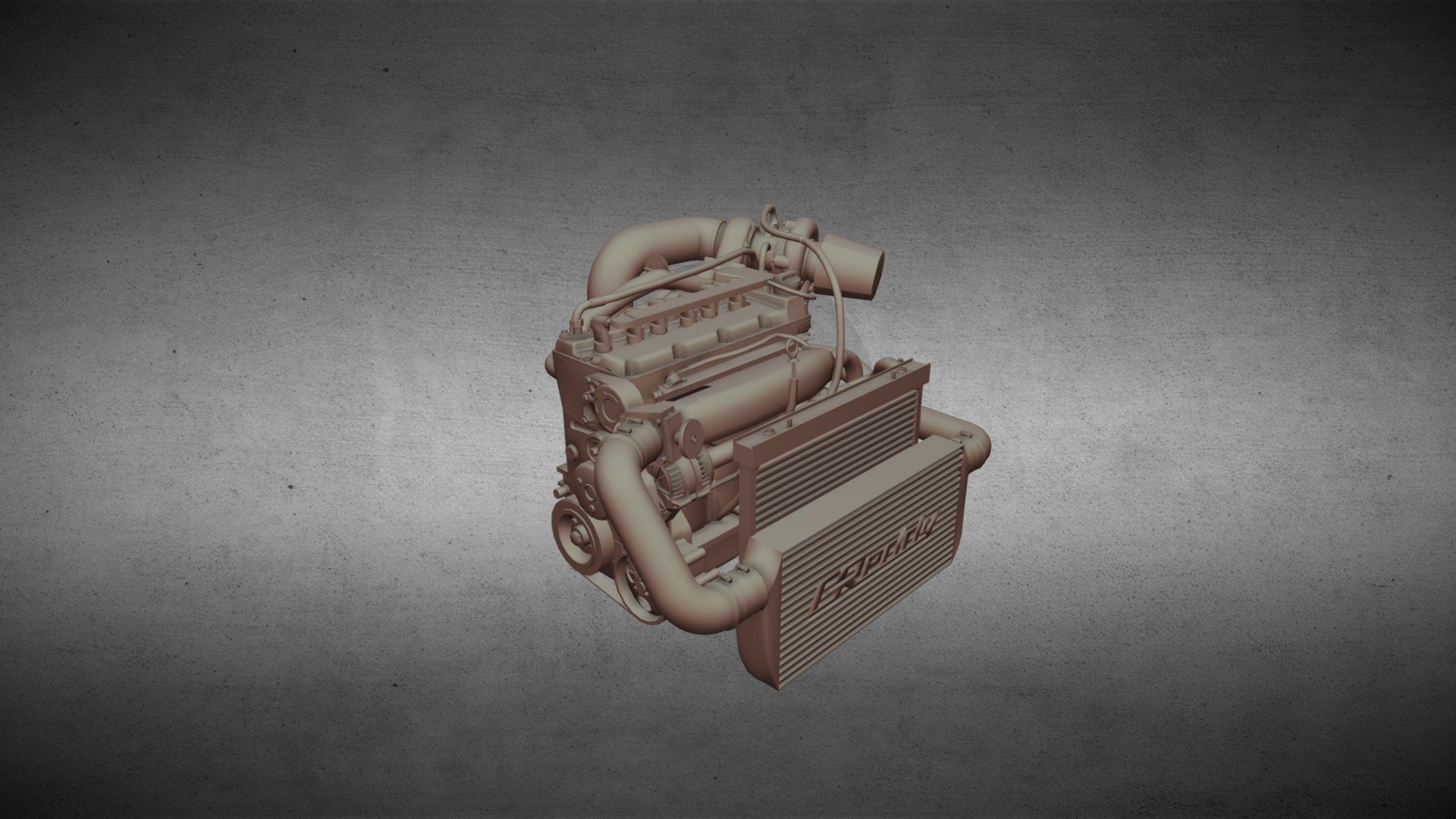 VW - VR6 3.2L turbo complete engine - Buy Royalty Free 3D model by ...