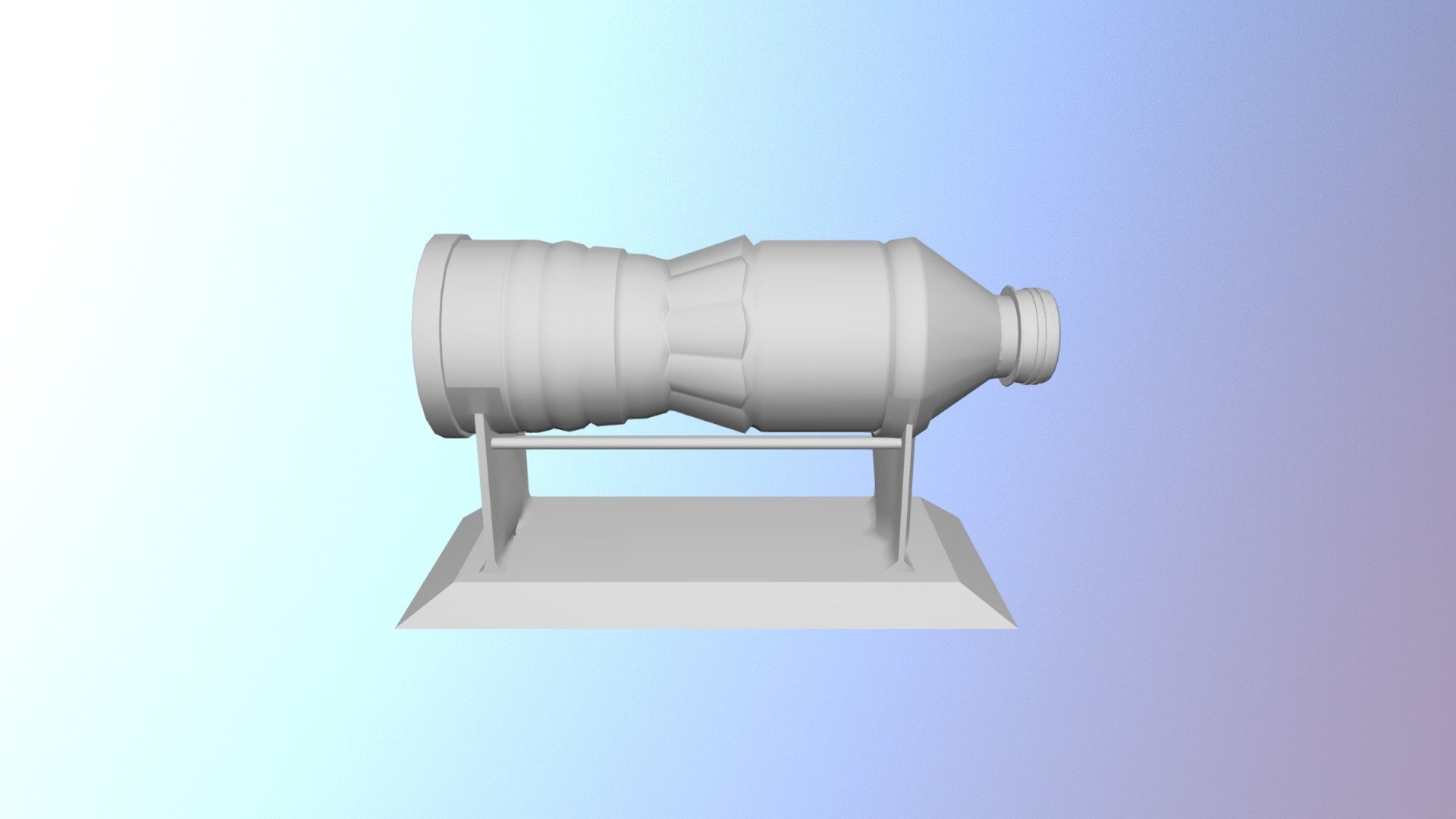 Water Bottle Telescope Low Poly 3D model by l3ullr04r [0895550