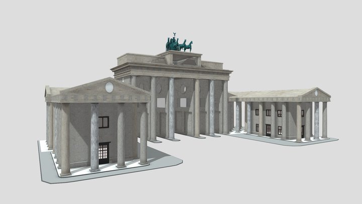 Brandenburg gate in berlin 3D Model