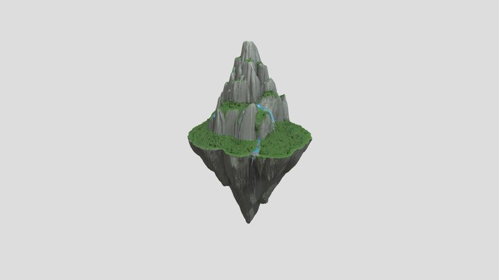 Floating Island 3D Model