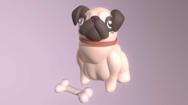 Pug 3D Model