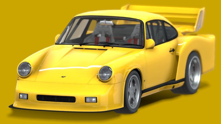 1987 Porsche RUF CTR Yellow Bird race version – Gratis 3D-model STL