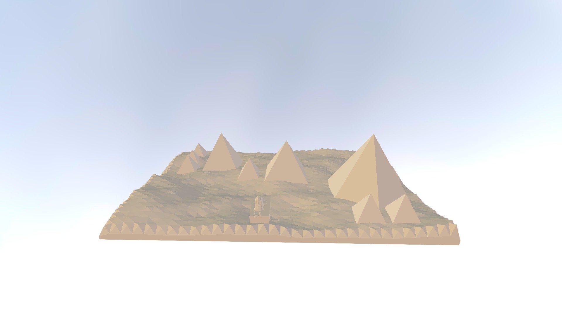 pyramids of giza and sphinx model