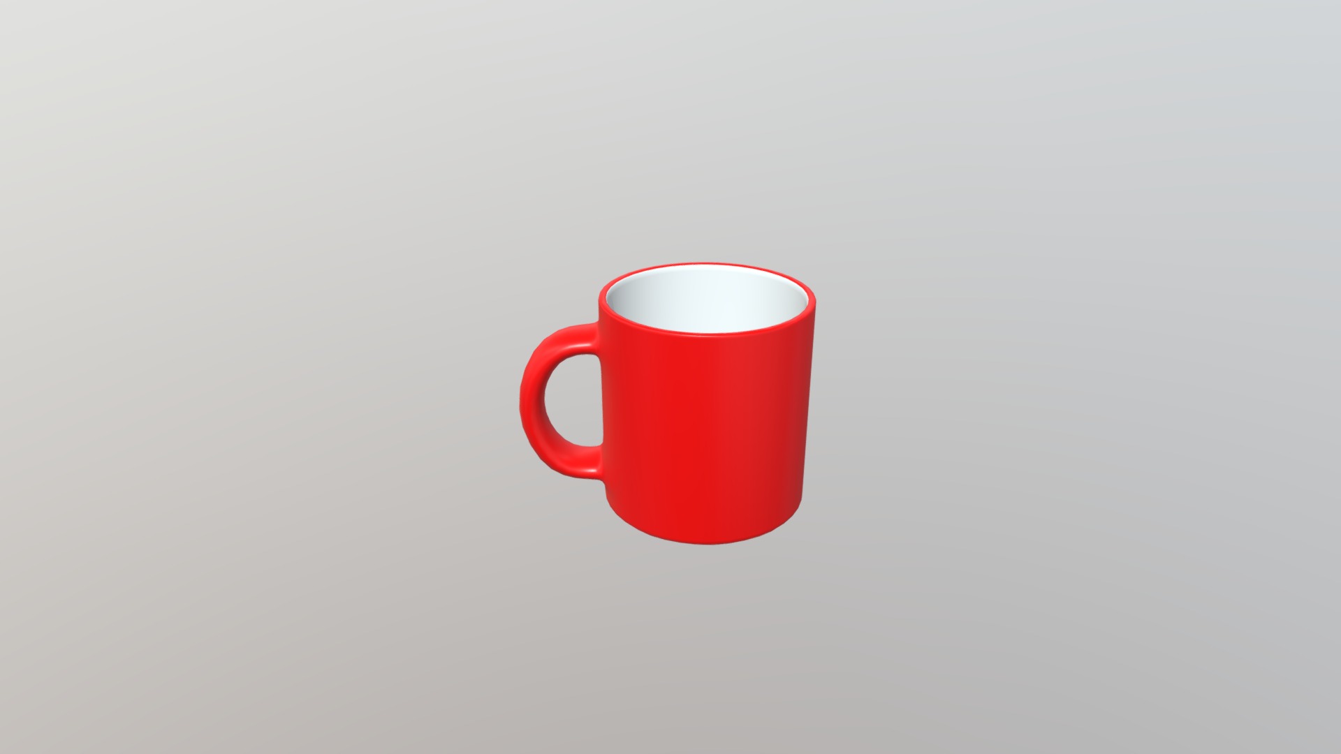 3D model Simple mug - This is a 3D model of the Simple mug. The 3D model is about a red mug with a white background.