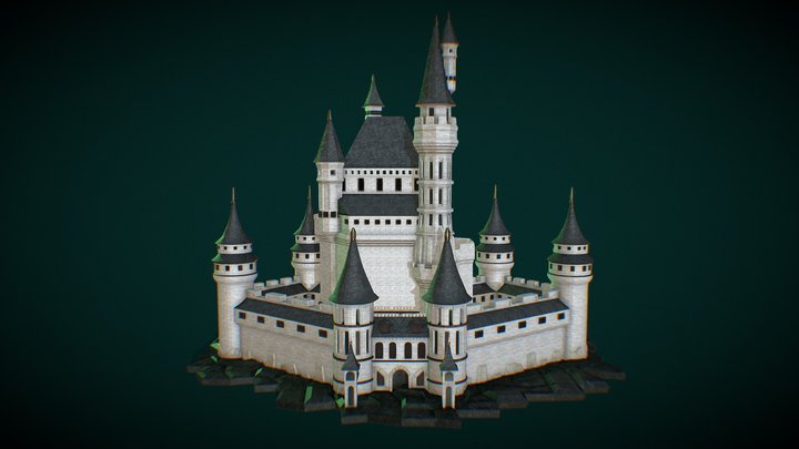 Fantastic castle 3D Model