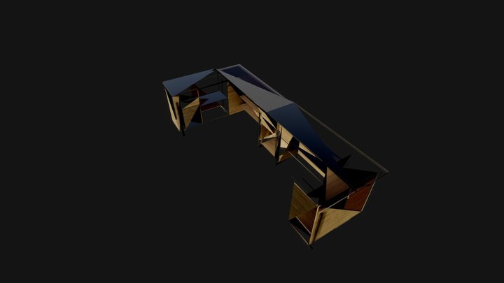 Mueble Mostrador U 3D Model