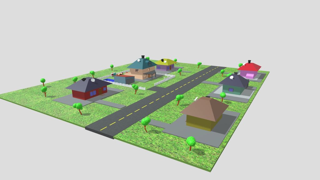 Street With Houses Map