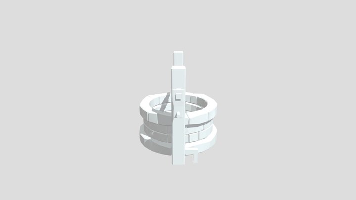 Low-Poly Well 3D Model