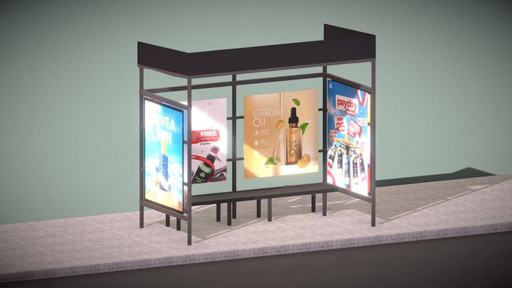 BusStop Stand 3D Model