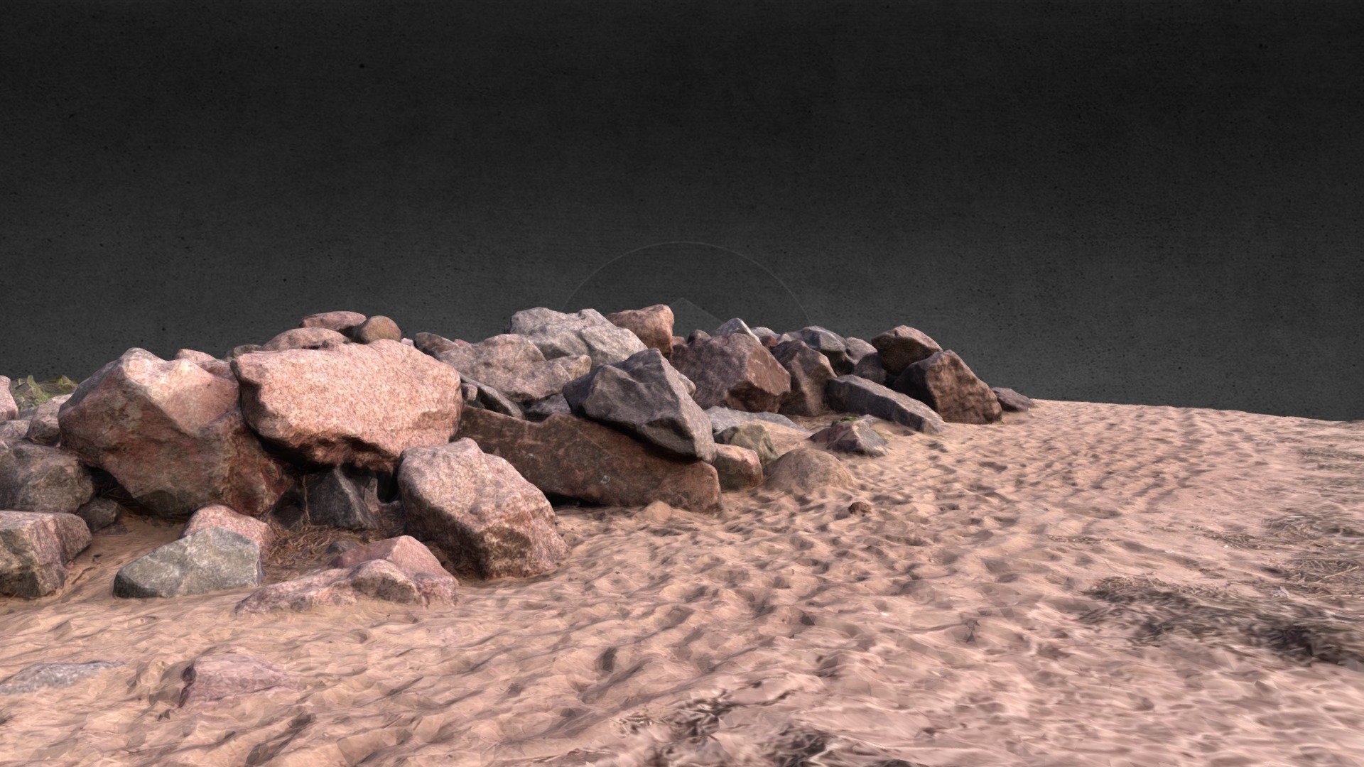 Beach rocks (raw scan)