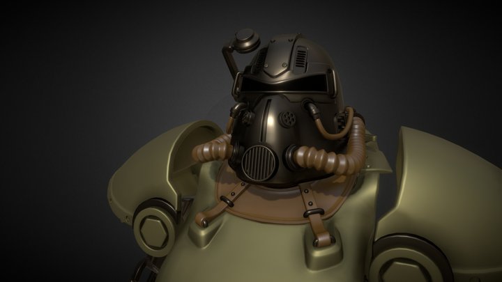 Power Armor from Fallout. Model T51 3D Model