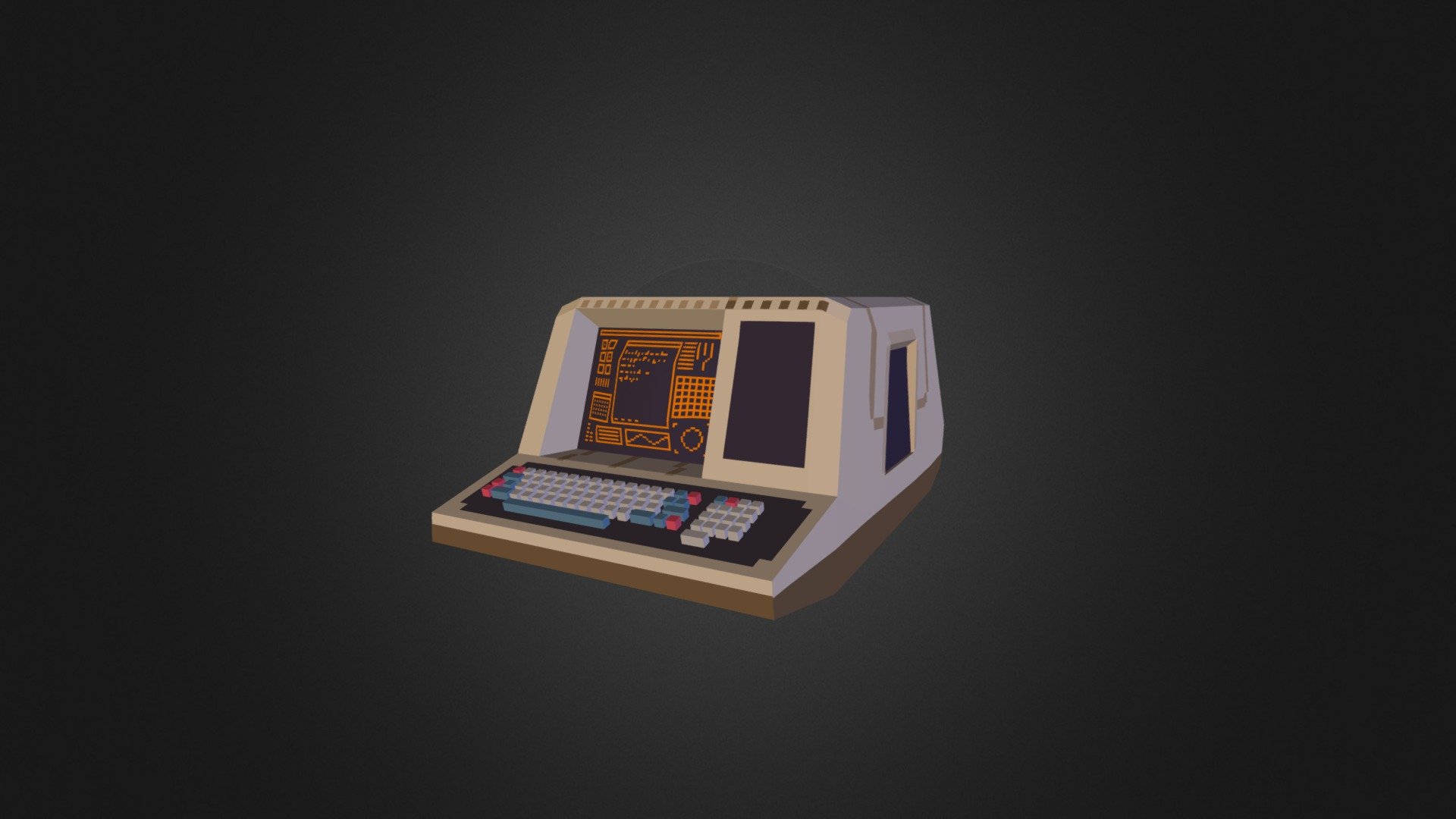 Computer 3 d. Старый компьютер Low Poly. Лоу Поли компьютеры. Low Poly клавиатура. Компьютер в блендер 3д.