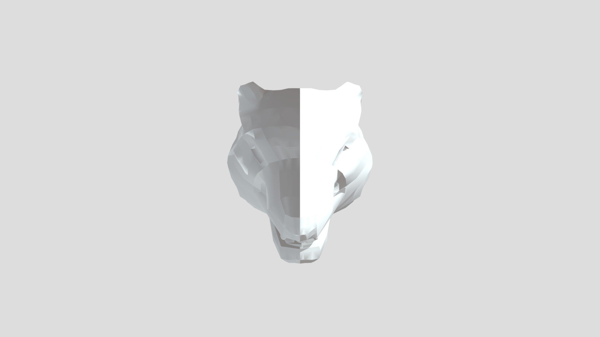 Cabeza Hombre oso-lobo