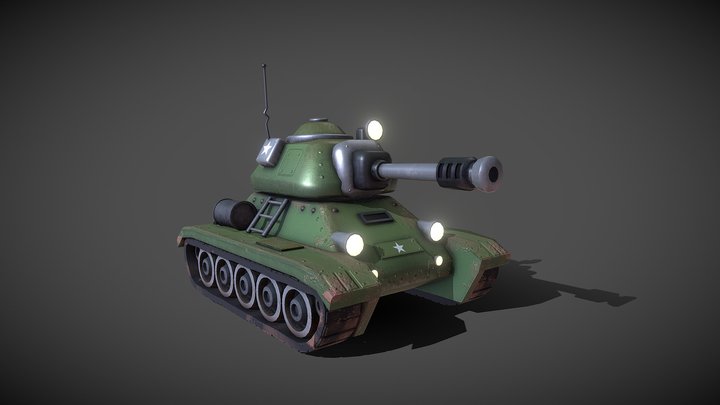 Stylized Tank 3D Model