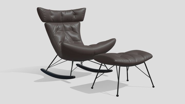 Leisure Gianna With Ottoman 3D Model