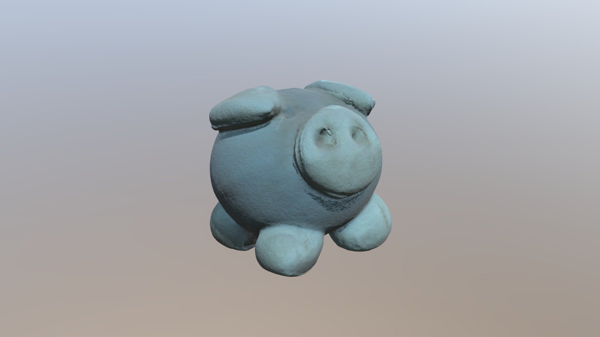 Pig figurine with color