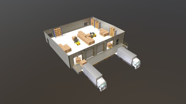 Warehouse Anim 3D Model
