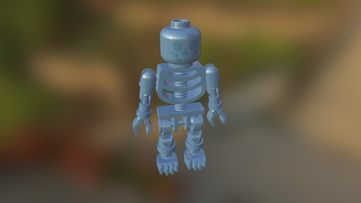 Lego Minifig Skeleton 3D Model