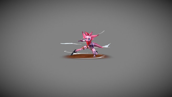 Axolotl Girl 3D Model