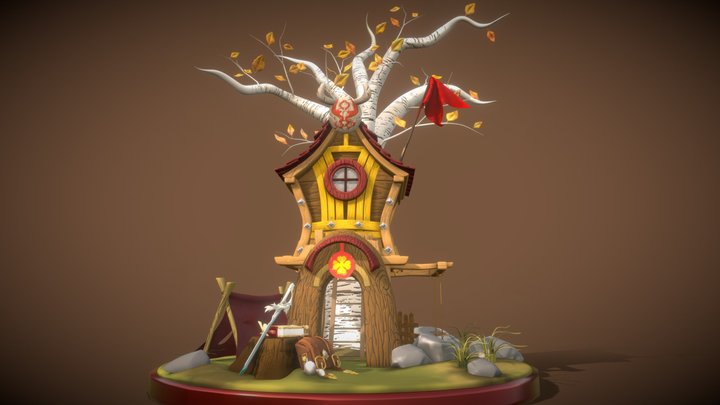 Klee's Hilichurl Tree House 3D Model