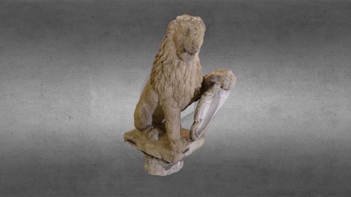Leone originale della Colonna del Marzocco 3D Model