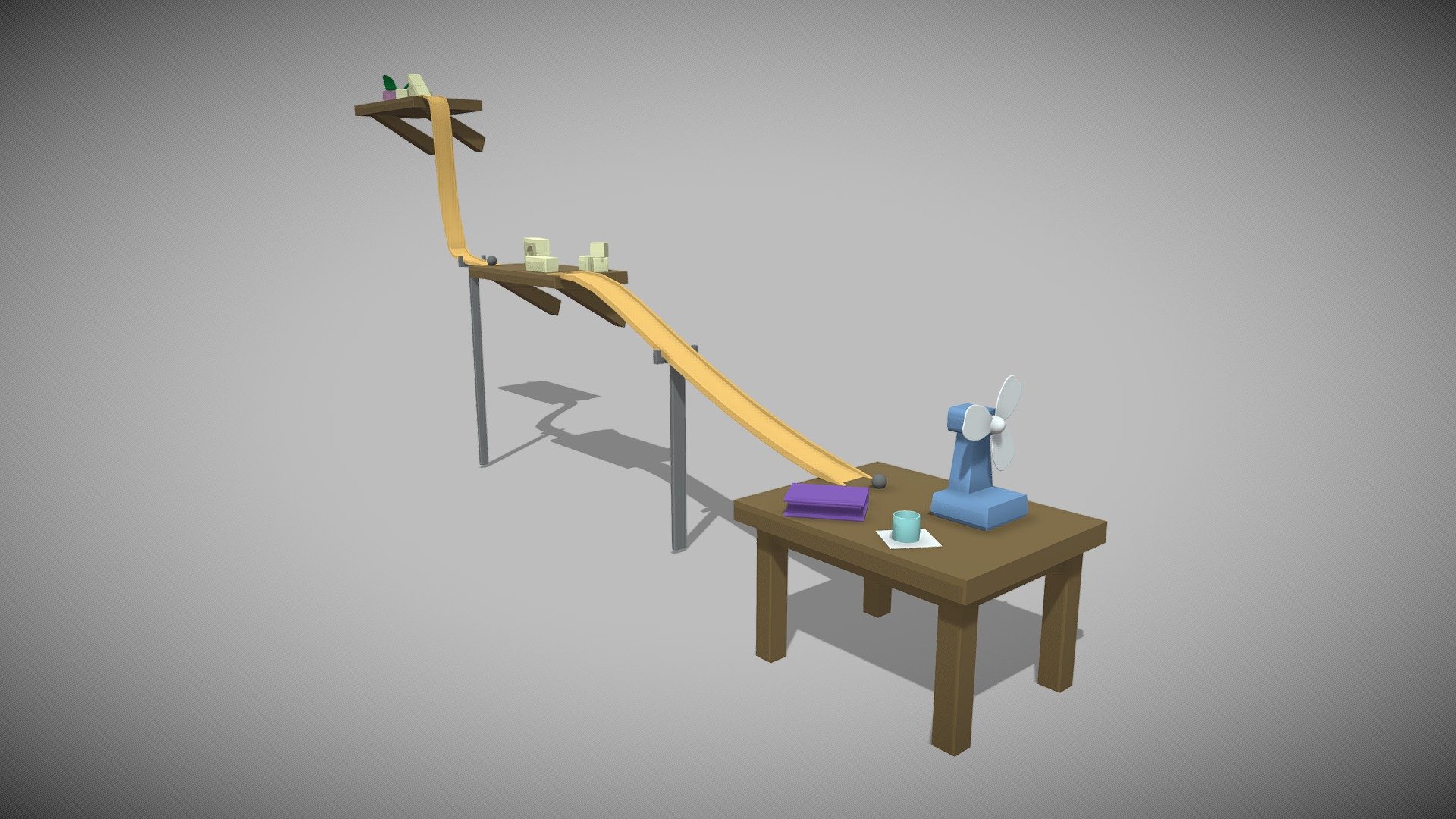 Rube Goldberg Machine 3d Animation 3d Model By Loganpomper 08abbc4