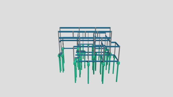 estrutura do alojamento 3D Model