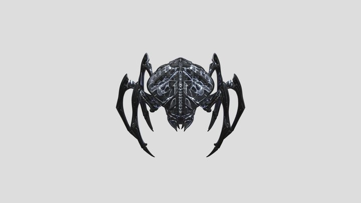 Organic Spider-Shaped Starship – Kostenloses 3D-Modell STL