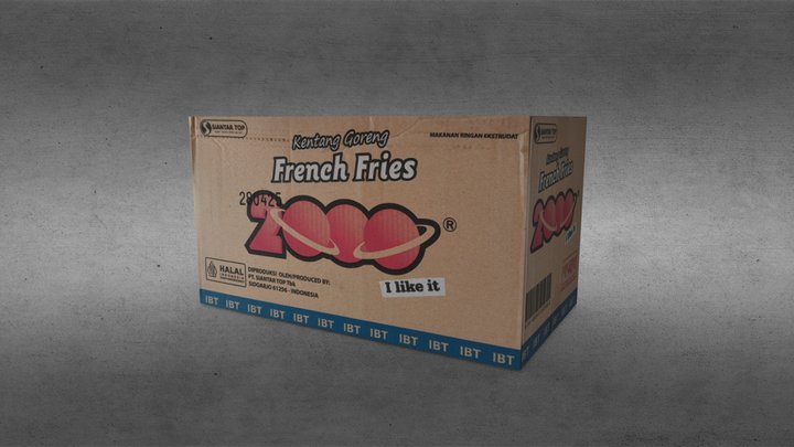 CARDBOARD(KARDUS KENTANG GORENG) 3D Model