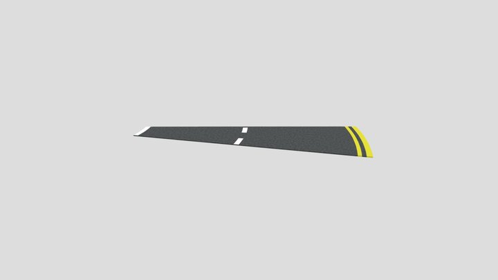 MAG Double Yellow White Dash Right Curve 15 – Modello 3D gratuito STL