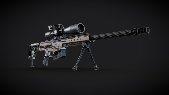 The Barrett (MRAD) MK22™ Long-range Rifle 3D Model