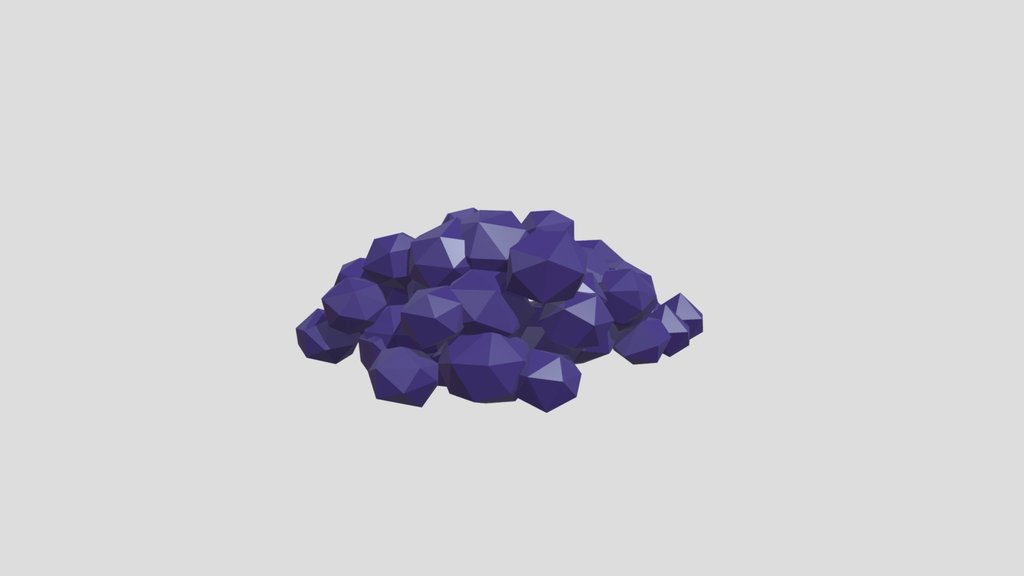 Low Poly Purple Grapes