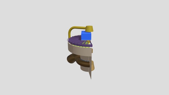 Planta industrial Corte 3D Model