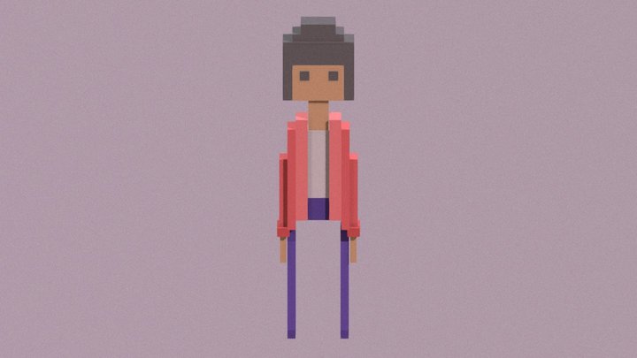 3d pixel character 3D Model