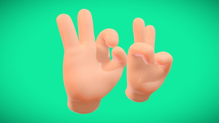 Toon hands 3D Model