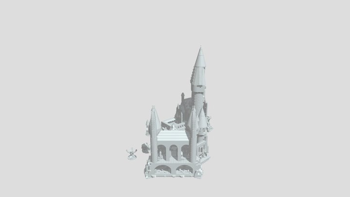 Hogwarts Castle with LEGO FanArt 3D Model