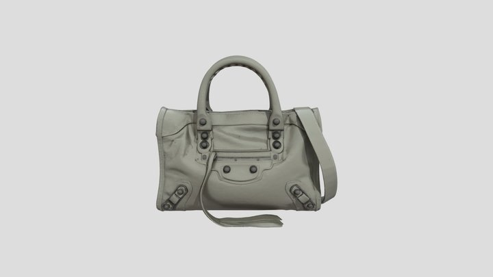 Chic Gray Handbag 3D Model