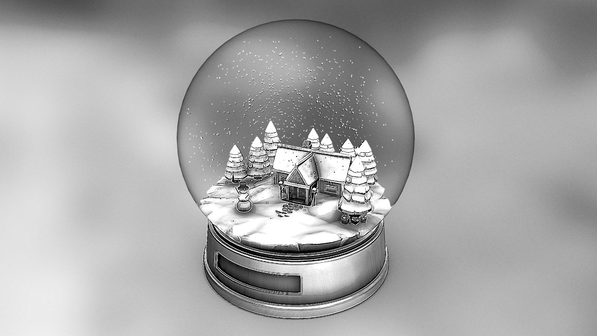 Snowglobe - Day 11 #3DInktober2019-Snow