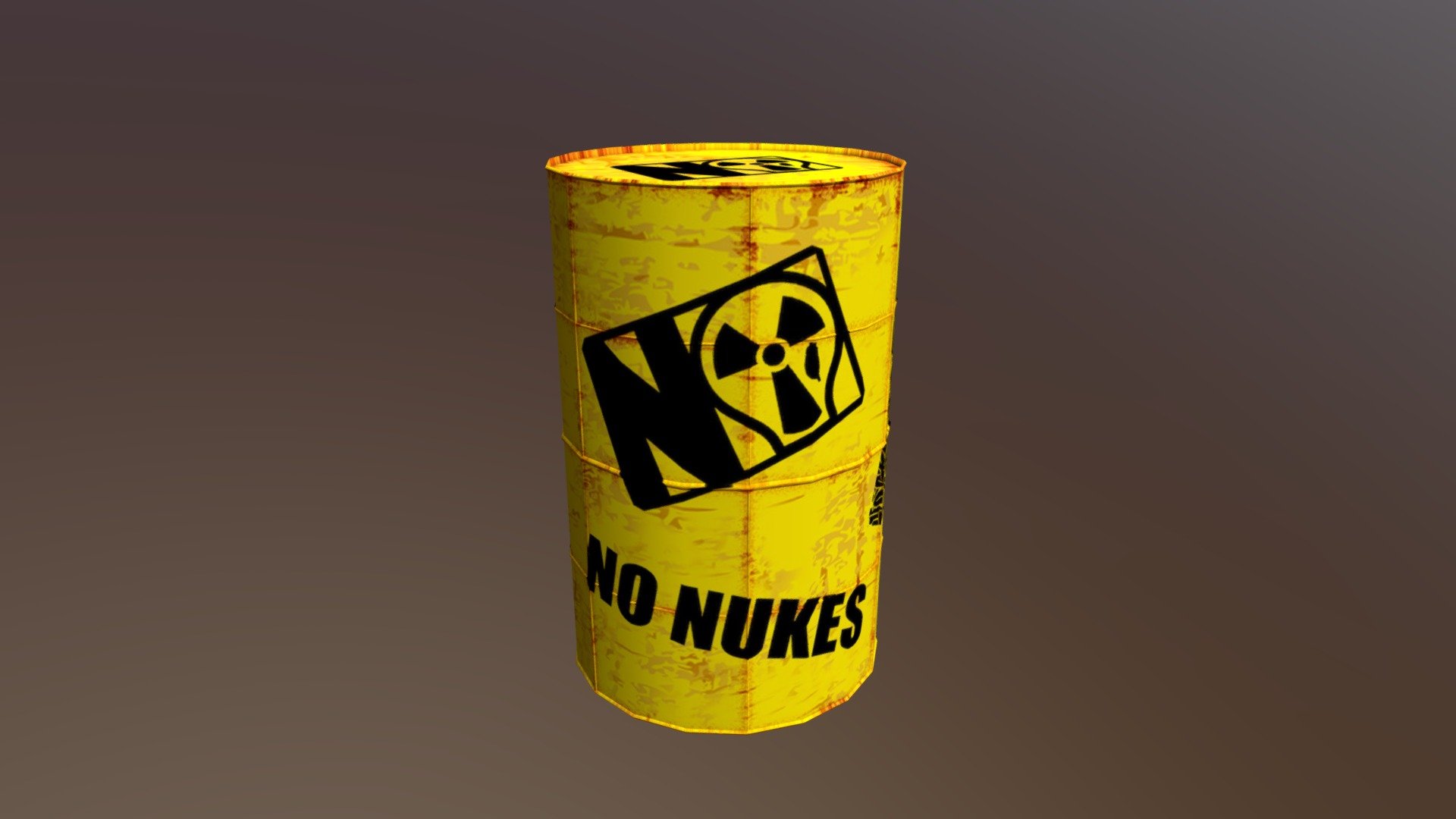 NO Nuclear Waste Barrel