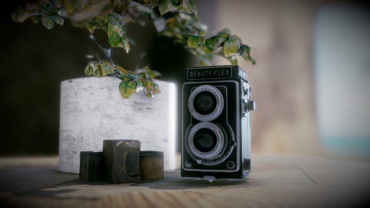 An old Camera And Blocks 3D Model