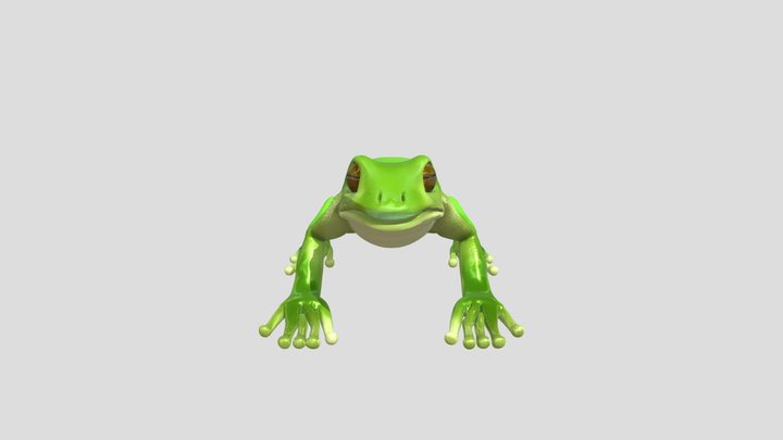 3d model cute frog