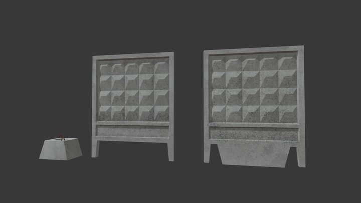 PO2 Soviet fence 3D Model