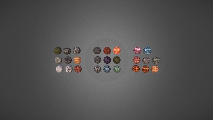 Hand Painted Stone Textures Pack part_1 3D Model
