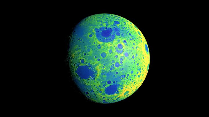 Lunar Relief 3D Model