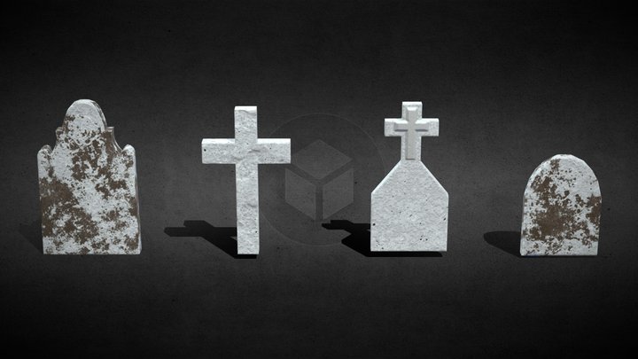 Gravestones 3D Model