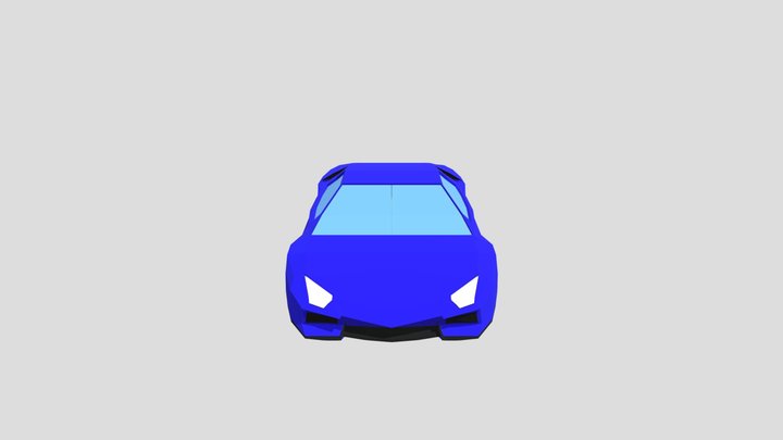 blue sportscar 3D Model