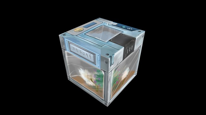 Nausicaa inspired Hand-Painted Cube 3D Model